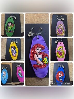 Magical Princesses Fandom Vibes Handcrafted Motel style key chains  - Pick one